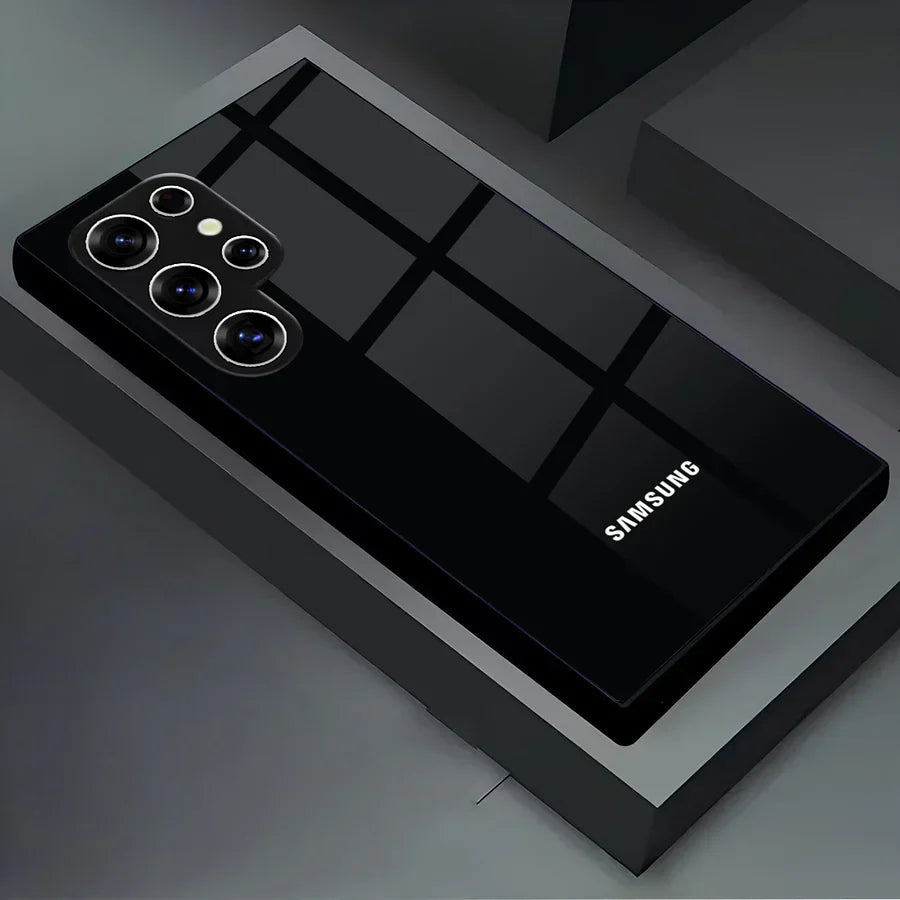 Galaxy S Series - Classic Grid Matte Black Case