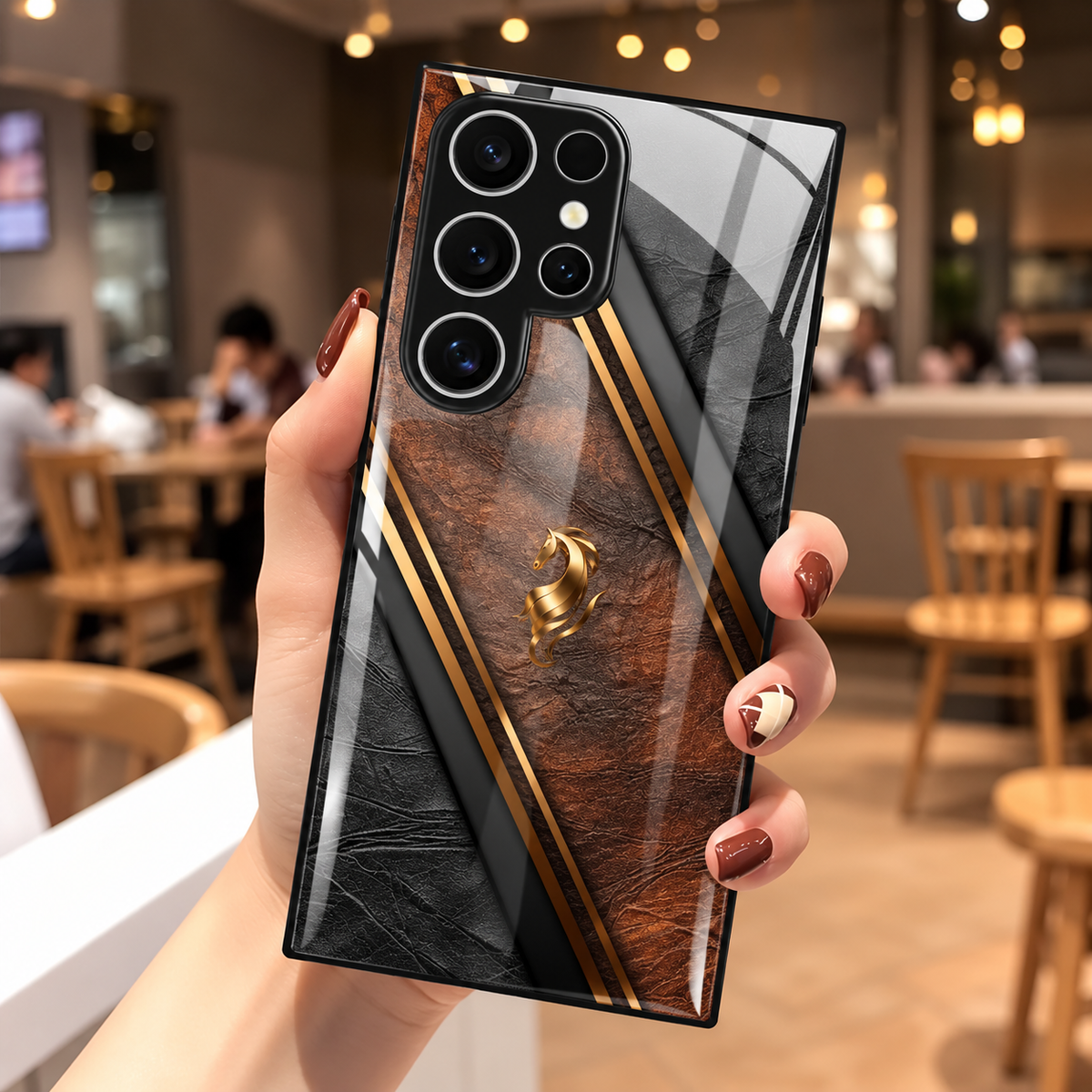 Galaxy Series - Glossy Leather Luxe Case