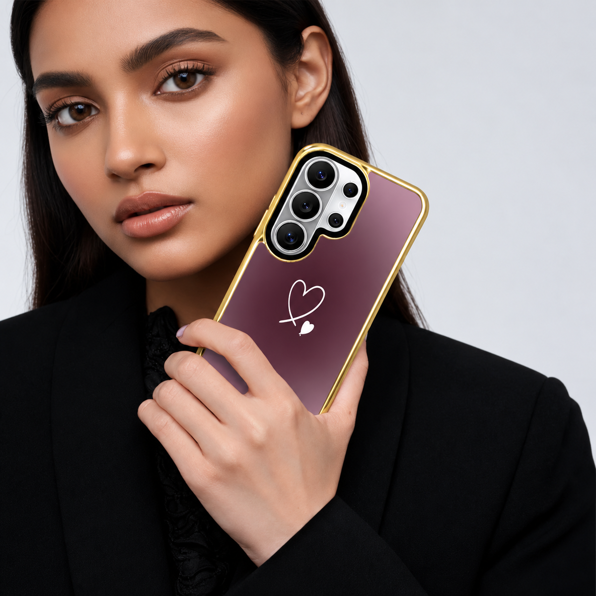 Heart Print Purple Gleam Case