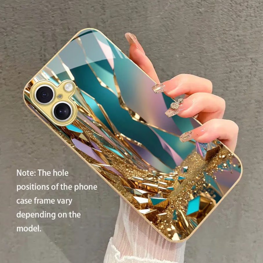 Golden Prism Luxury Glass Phone Case