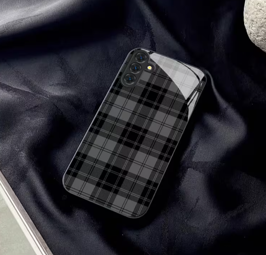 Galaxy Series - Glossy Charcoal Check