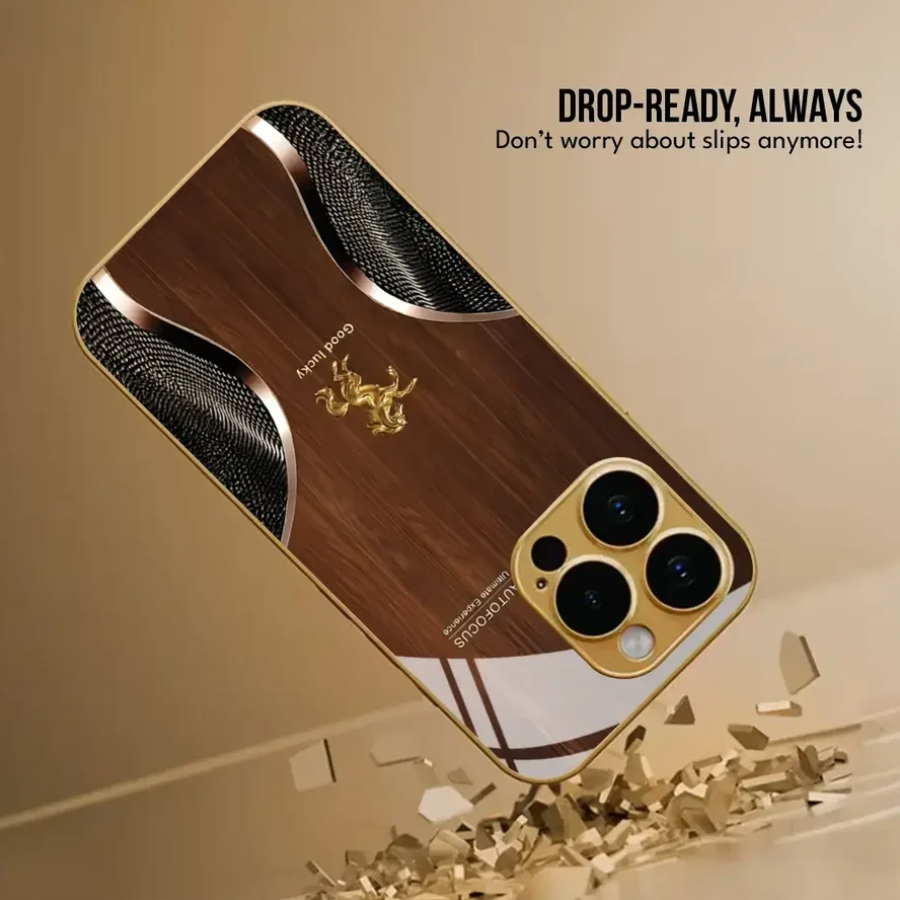 Royal Stallion Wood Glass Case