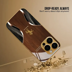 Royal Stallion Wood Glass Case