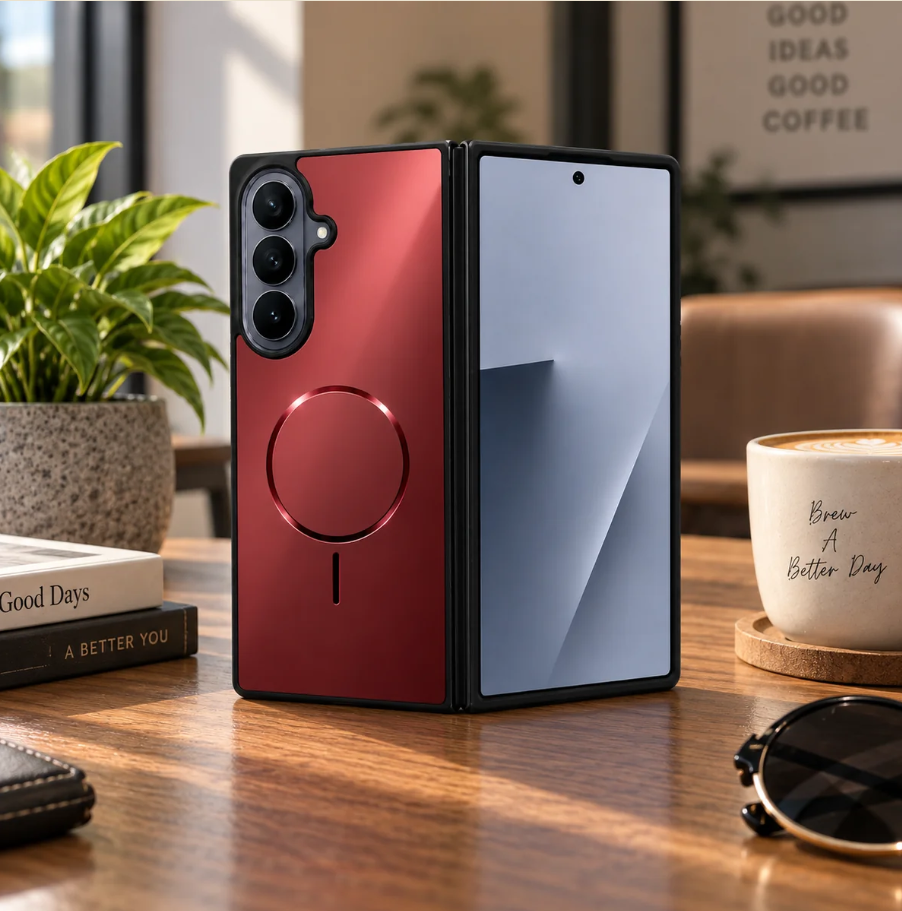 Galaxy Z Fold - Burgundy MagSafe Luxe Case