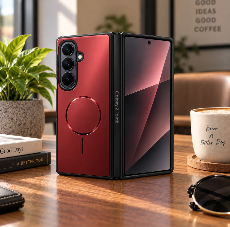 Galaxy Z Fold - Burgundy MagSafe Luxe Case
