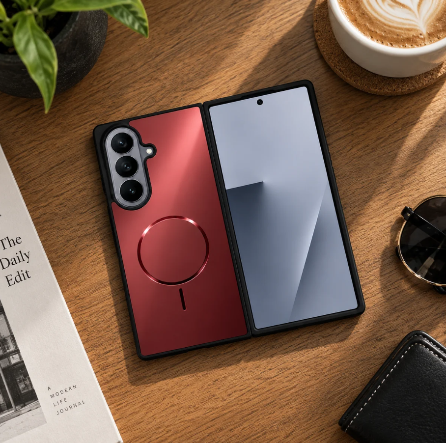 Galaxy Z Fold - Burgundy MagSafe Luxe Case