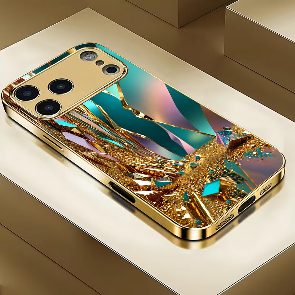 Golden Prism Luxury Glass Phone Case