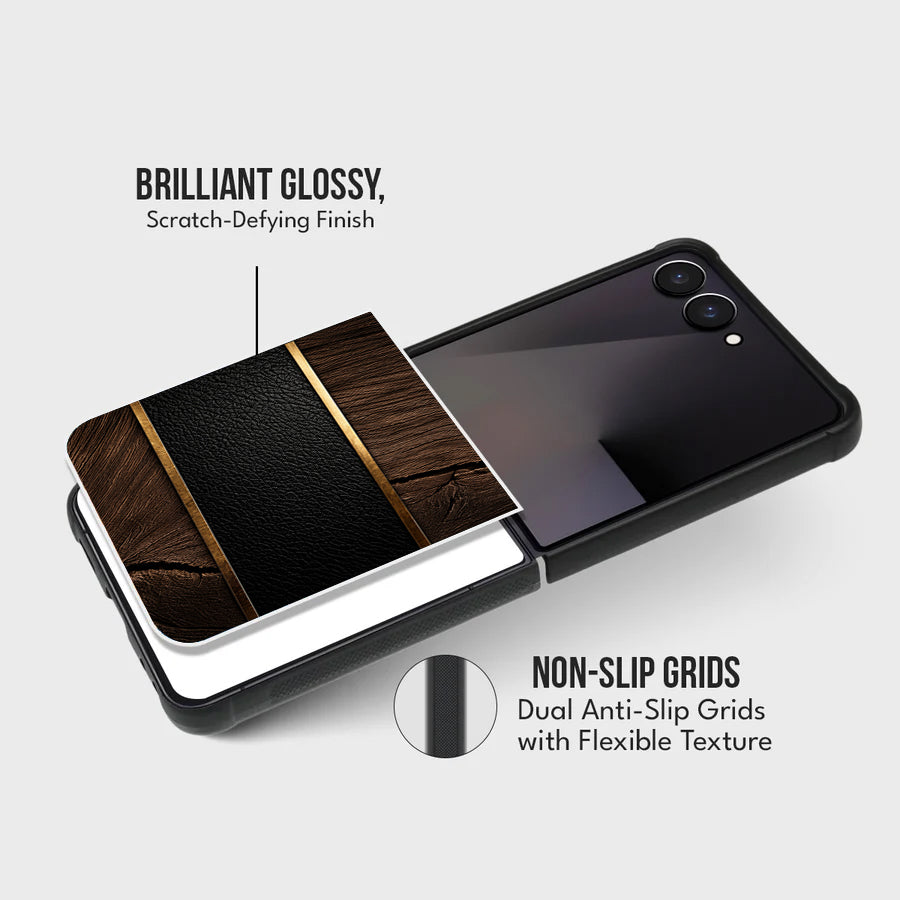 Galaxy Z Flip - Noir Luxe Fusion Case
